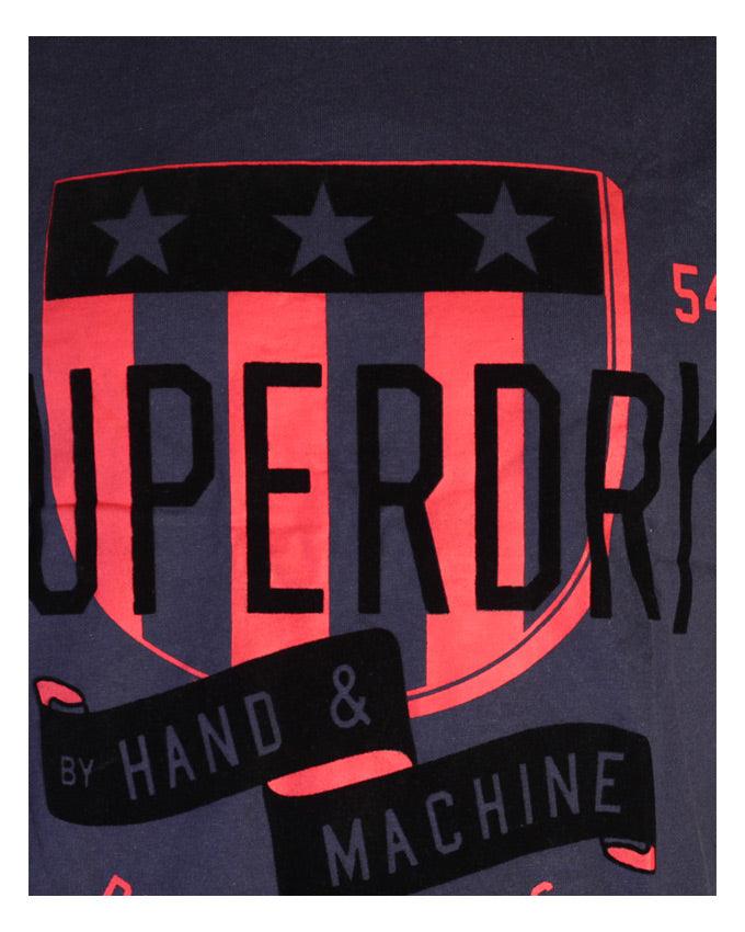Superdry ByHand And Machine Trackster Sprint Navyblue T-shirt - Obeezi