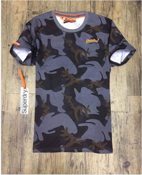 Superdry Dissolve Vintage Lite Camo T Shirt Grey - Obeezi