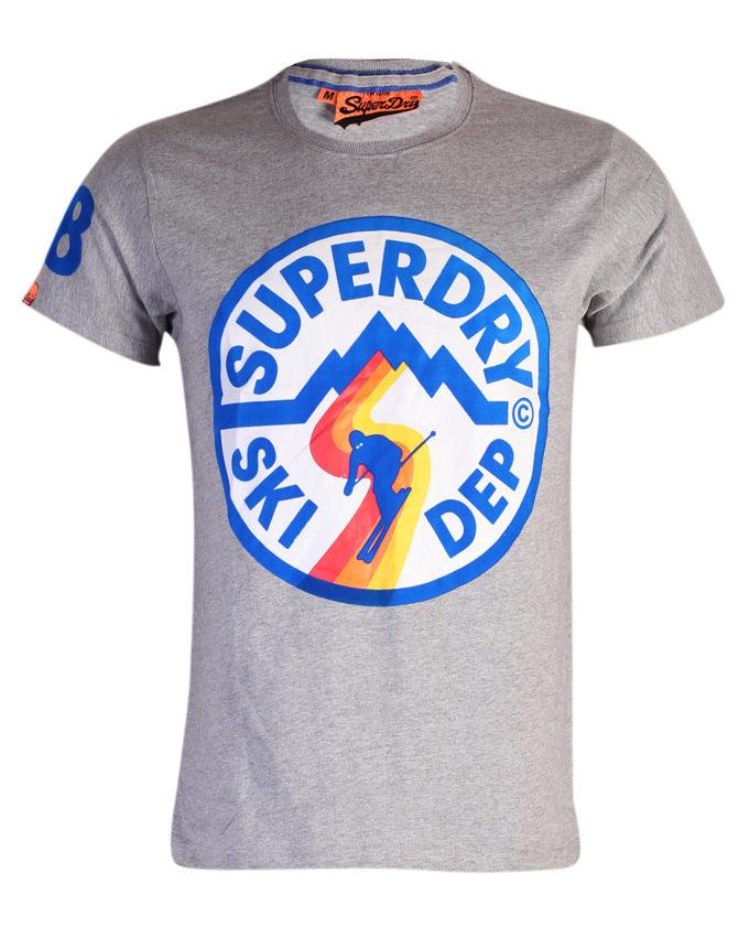 SUPERDRY SKI DEP ASH Round Neck POLO T SHIRT - Obeezi