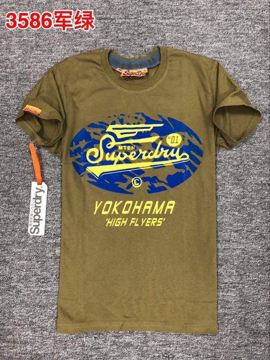 SUPERDRY Yokohama High Flyers Brown Yellow T Shirt - Obeezi
