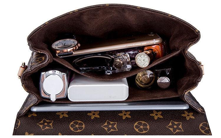 Supreme Classical Women Cross Body Leather Tote Bag Brown - Obeezi.com