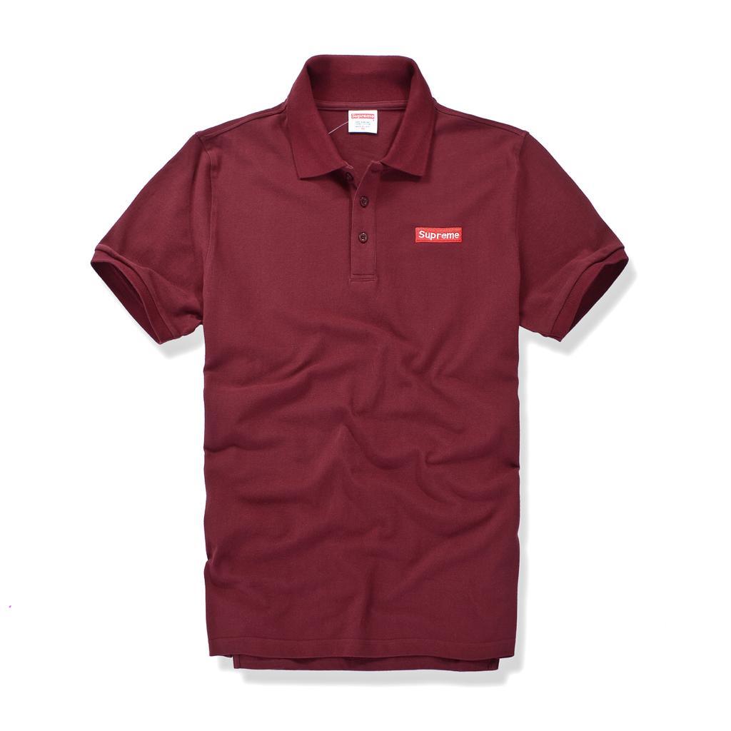 Supreme Custom Fit Inscripted Logo Polo- Wine - Obeezi
