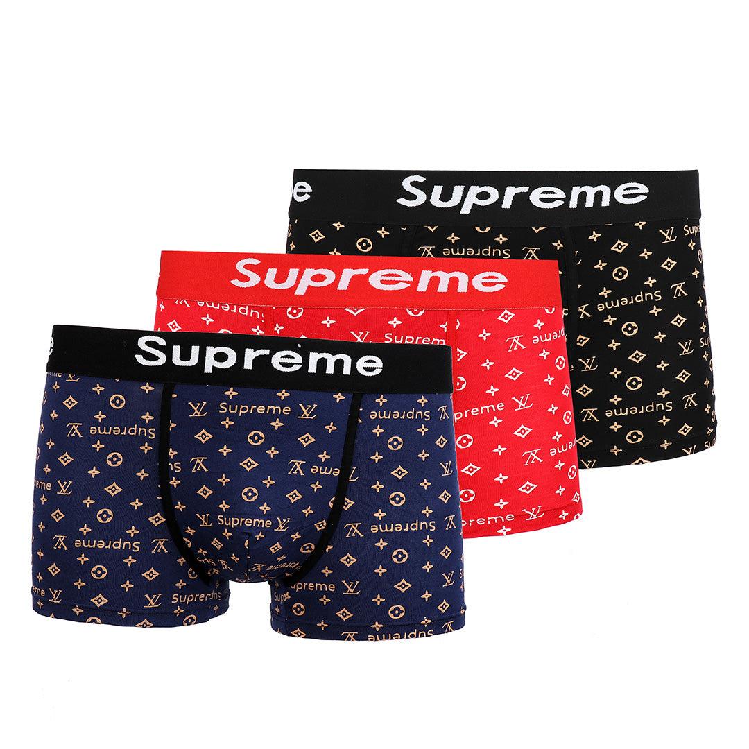 Supreme Logo Designed Men's 3 In 1 Boxers - Obeezi.com