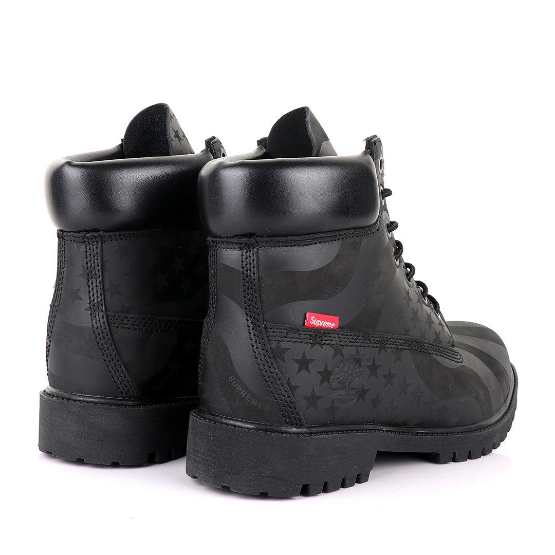 Supreme Timberland Limited Edition Usa Black Hightop boots - Obeezi