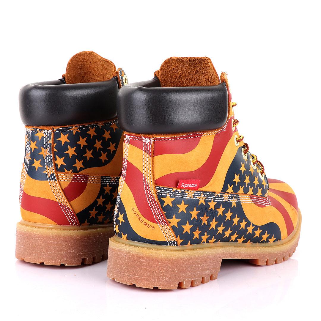 Supreme Timberland Limited Edition Usa Brown Hightop boots - Obeezi
