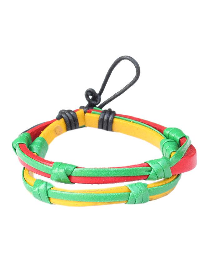 Surfer Hemp Handmade Multi Colored Leather Bracelet - Obeezi.com