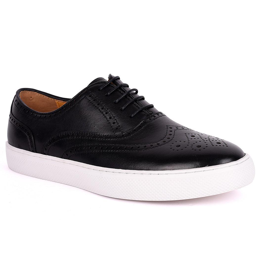Taylors Tassel And Brogues Designed Men's Sneakers Shoe- Black - Obeezi.com