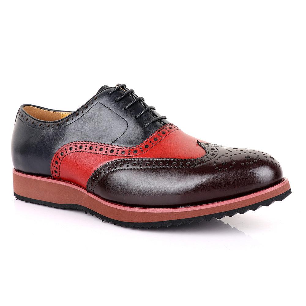 Terry Taylor Classic BLUE AND Red/Coffee Sneaker Shoe - Obeezi