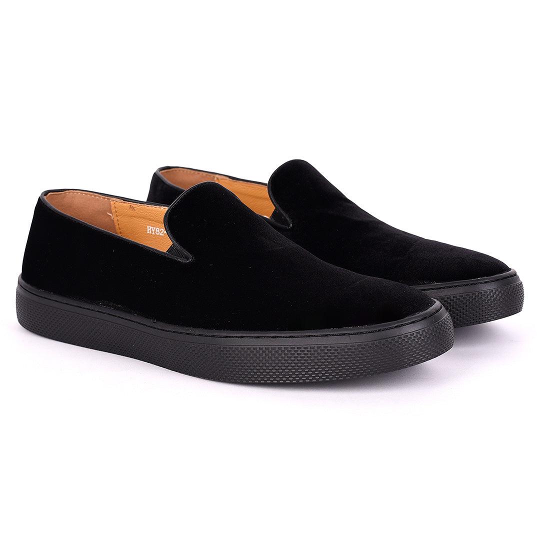 Terry Taylors Black Full Suede Men's Sneaker Shoe - Obeezi.com