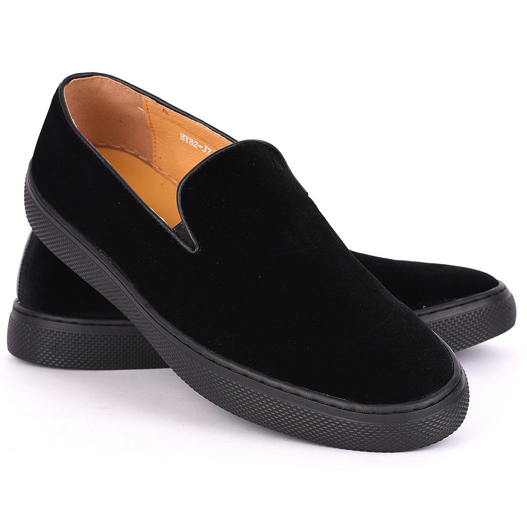 Terry Taylors Black Full Suede Men's Sneaker Shoe - Obeezi.com