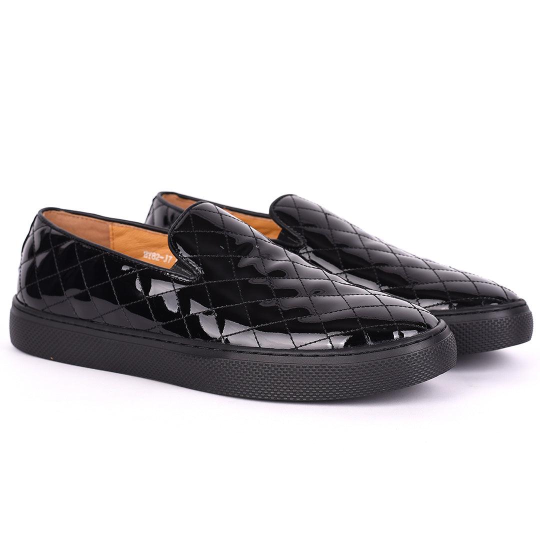 Terry Taylors Black Harold Patent Men's Sneaker Shoe - Obeezi.com