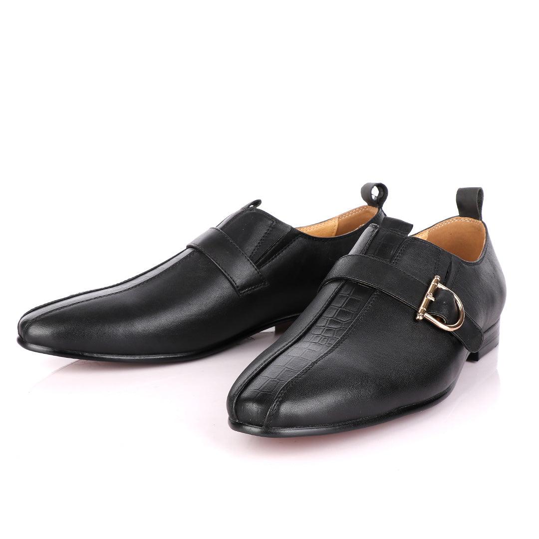 Terry Taylors Black Side Buckle Formal Shoe - Obeezi