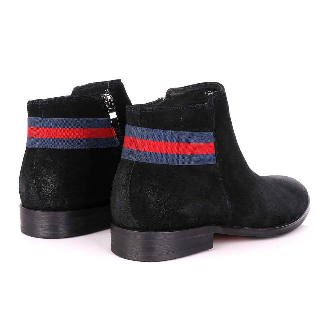 Terry Taylors Black Suede Chelsea Formal Boot. - Obeezi