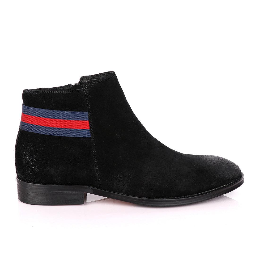 Terry Taylors Black Suede Chelsea Formal Boot. - Obeezi
