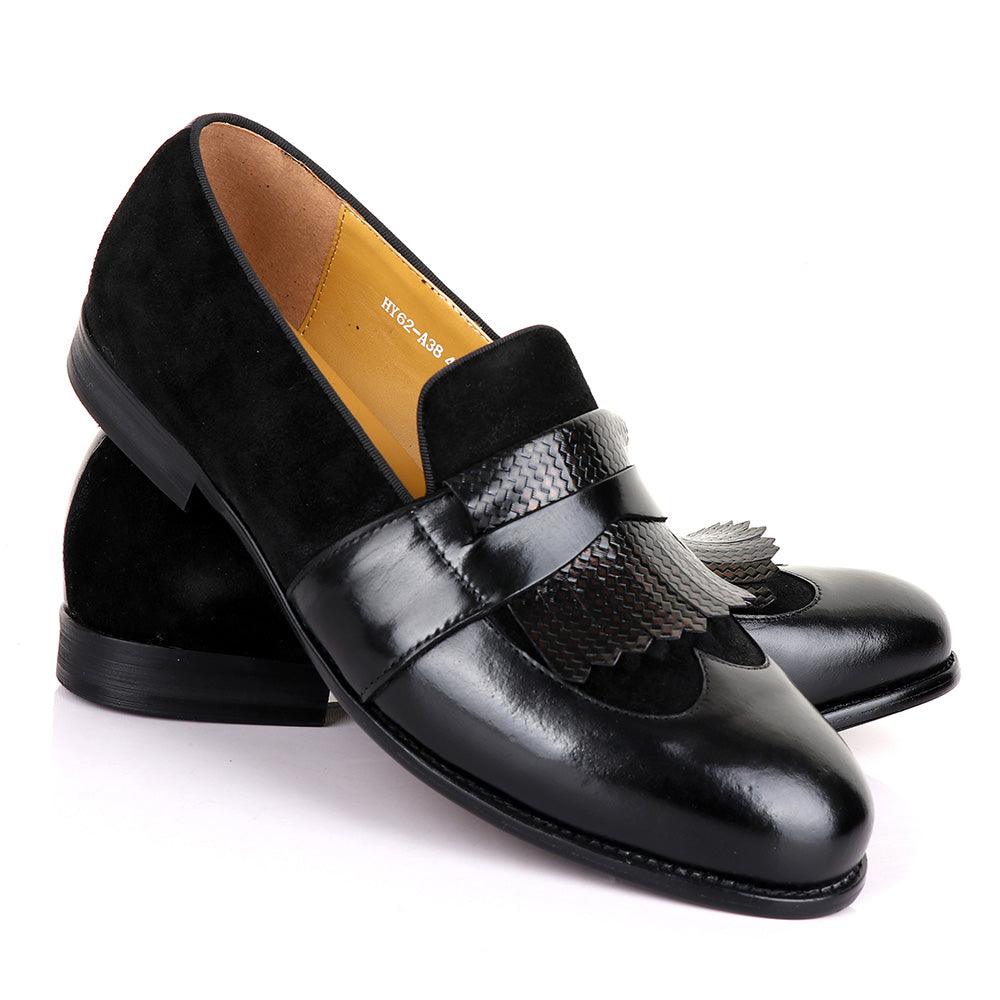 Terry Taylors Black Suede Lashes with Leather shoe - Obeezi