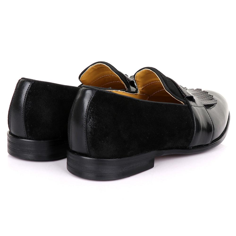 Terry Taylors Black Suede Lashes with Leather shoe - Obeezi