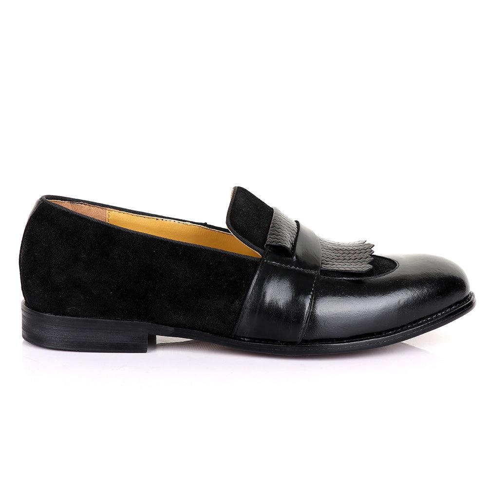 Terry Taylors Black Suede Lashes with Leather shoe - Obeezi