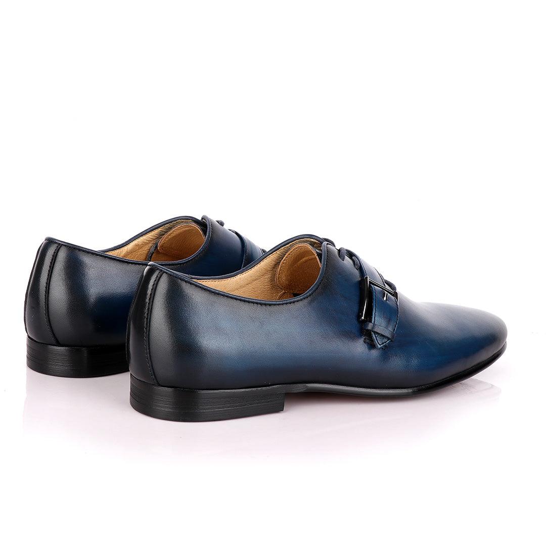 Terry Taylors Blue Lace up with Side Buckle Formal Shoe - Obeezi