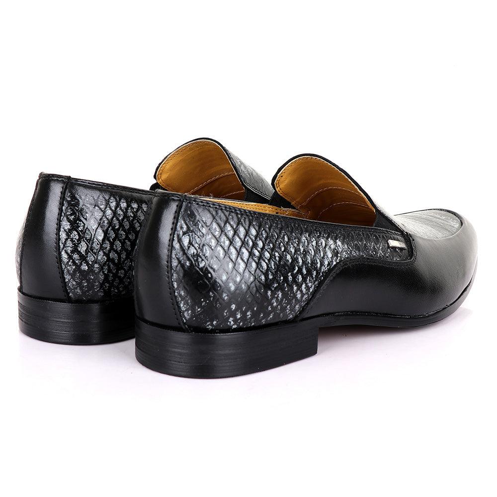 Terry Taylors Classic Black and Grey Leather Shoe - Obeezi