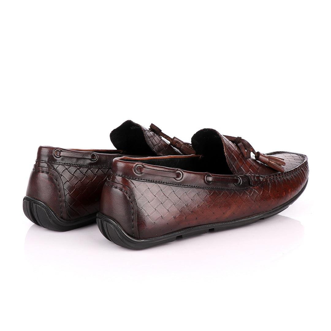 Terry Taylors Coffee Brown Drivers with Tassels - Obeezi