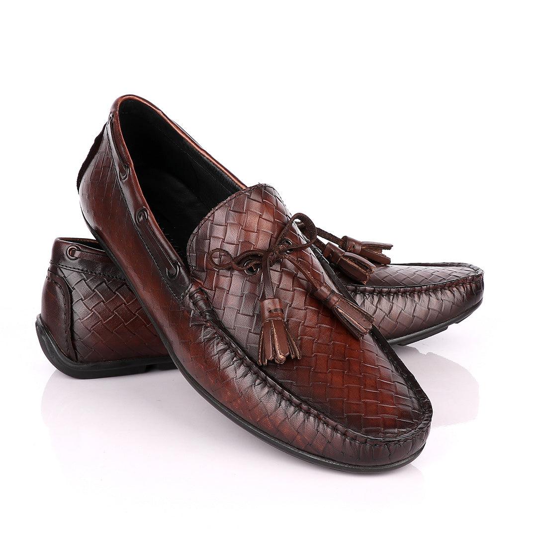 Terry Taylors Coffee Brown Drivers with Tassels - Obeezi