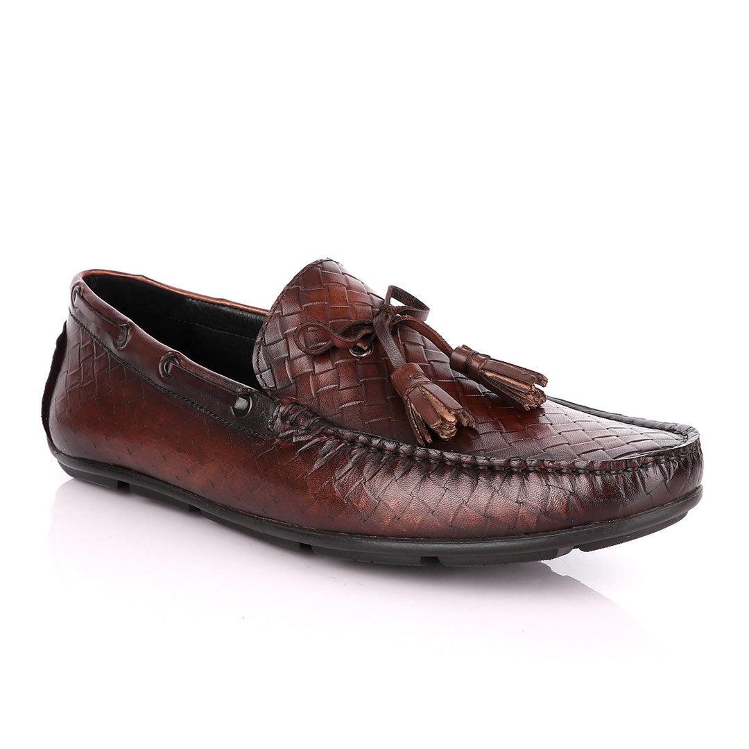 Terry Taylors Coffee Brown Drivers with Tassels - Obeezi