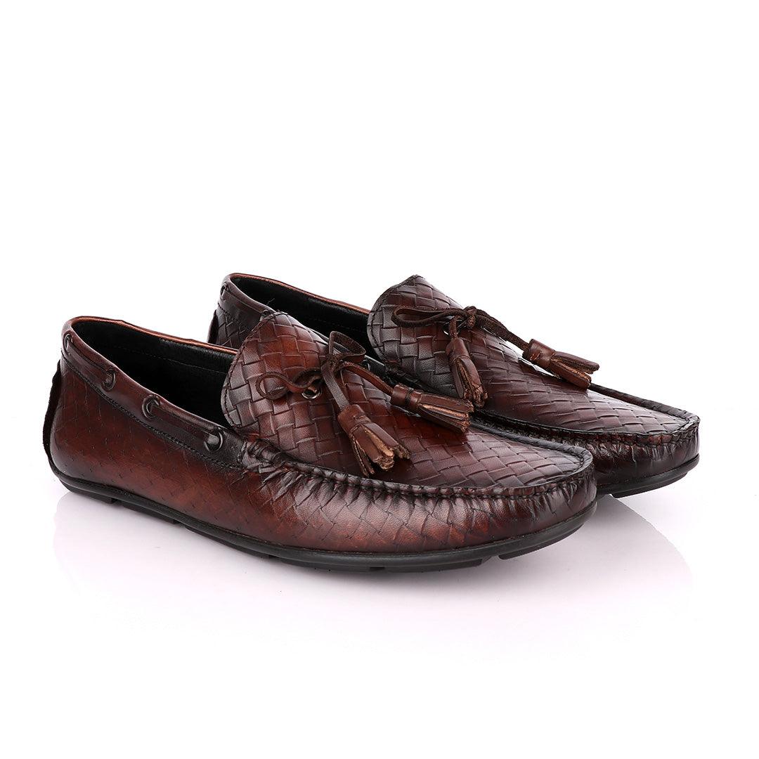Terry Taylors Coffee Brown Drivers with Tassels - Obeezi