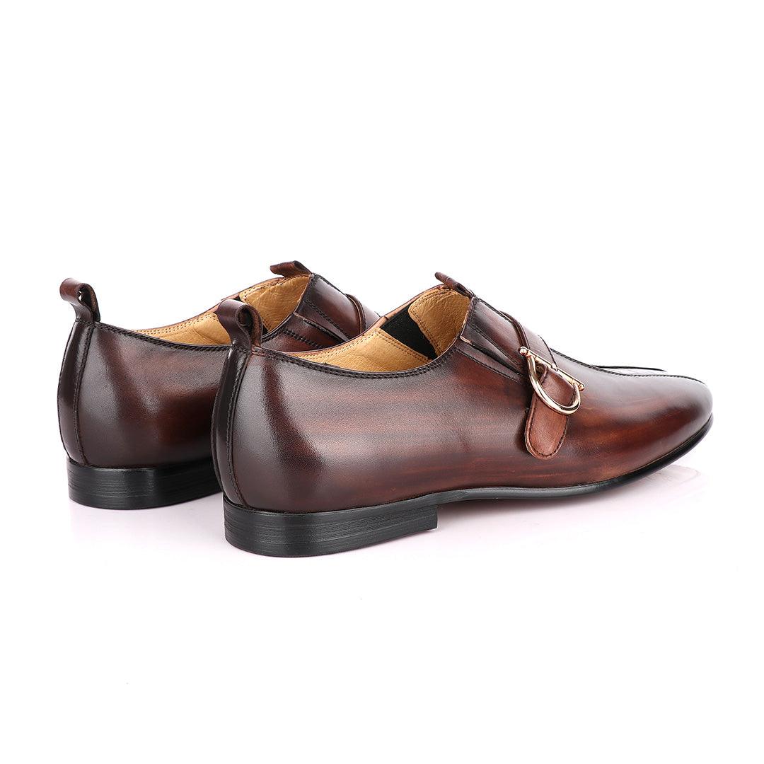Terry Taylors Coffee Brown Side Buckle Formal Shoe - Obeezi