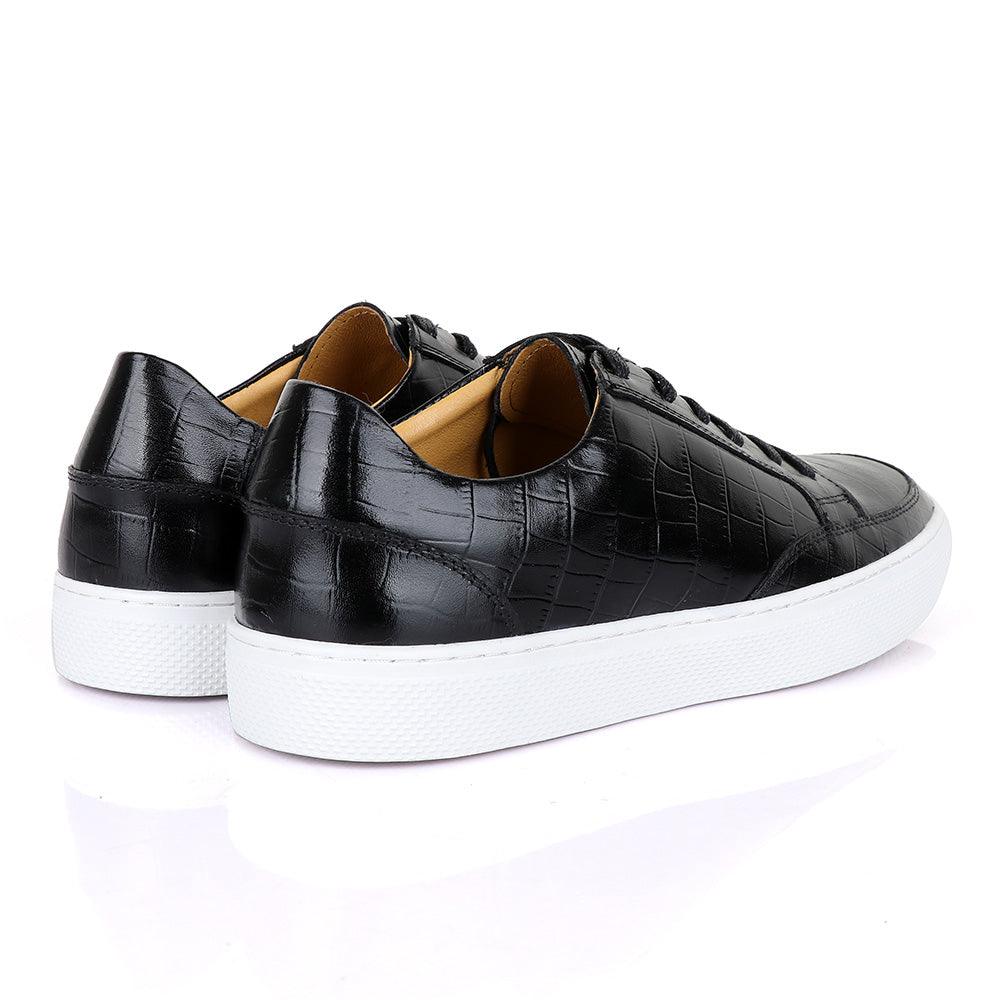 Terry Taylors Cooperate Black Leather Sneaker Shoe - Obeezi