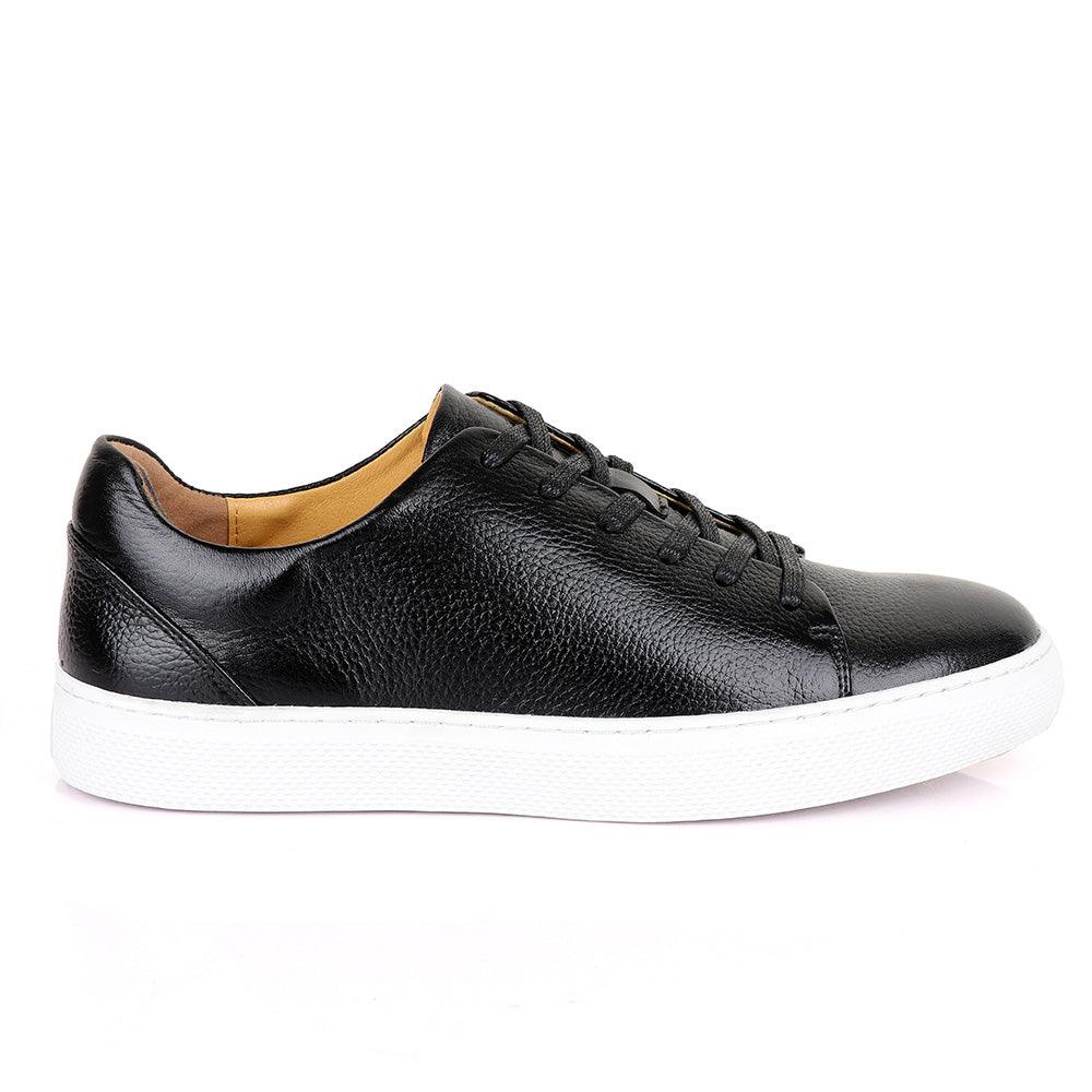 Terry Taylors Cooperate Oxford Black Leather Sneaker Shoe - Obeezi