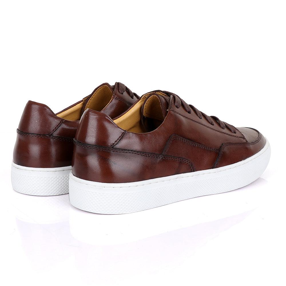 Terry Taylors Cooperate Oxford Brown Sneaker Shoe - Obeezi