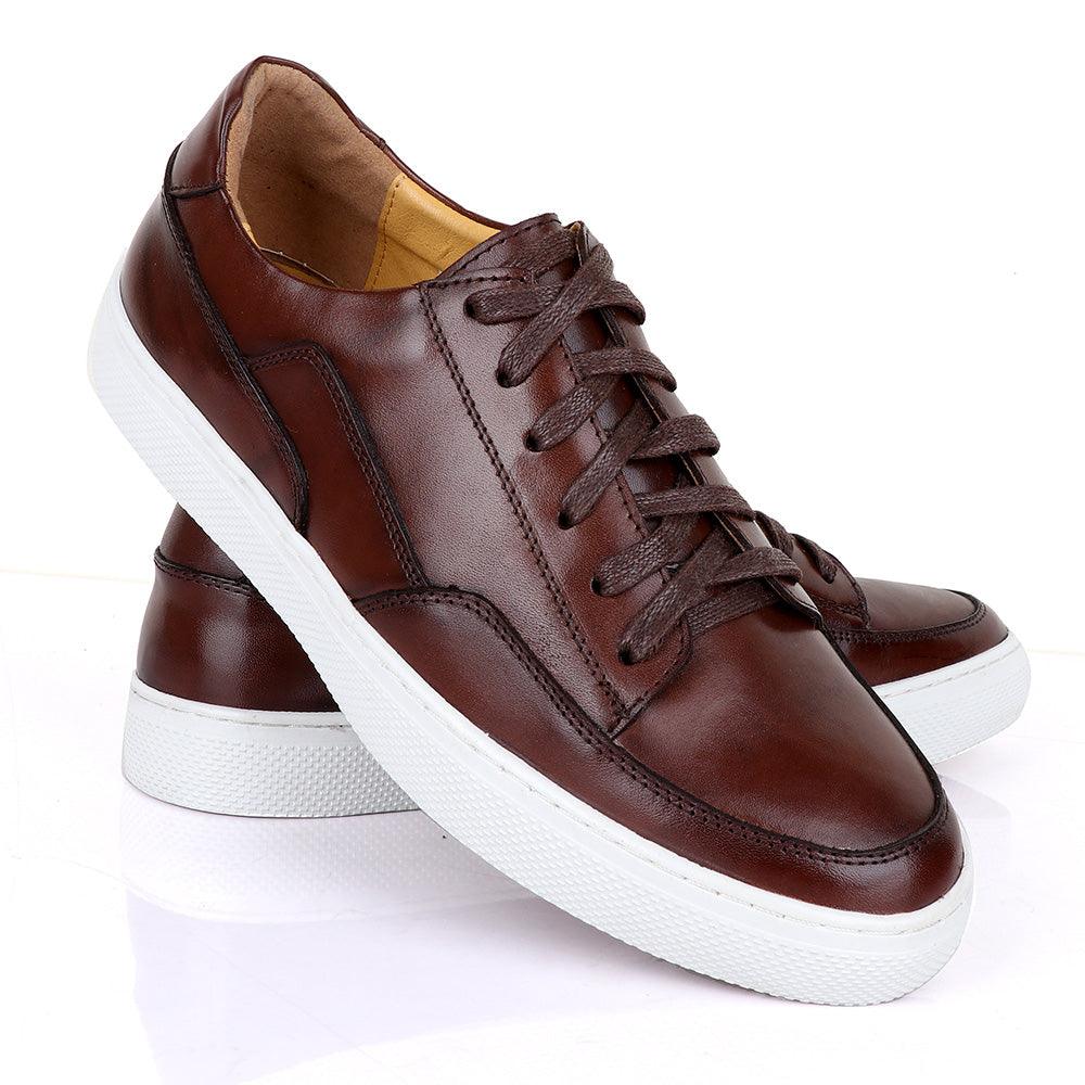 Terry Taylors Cooperate Oxford Brown Sneaker Shoe - Obeezi
