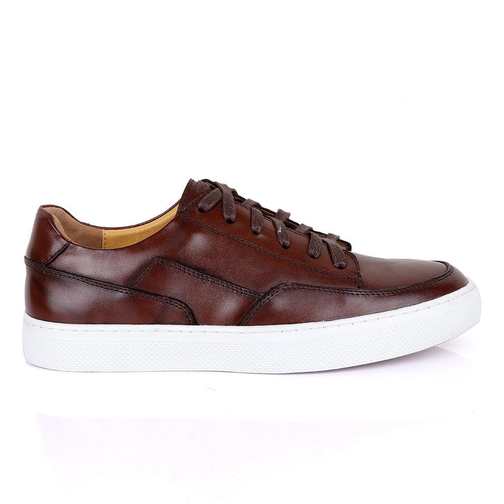 Terry Taylors Cooperate Oxford Brown Sneaker Shoe - Obeezi