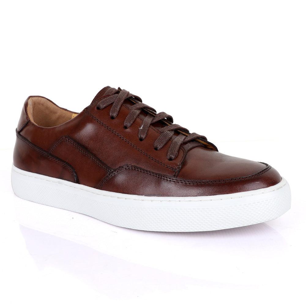 Terry Taylors Cooperate Oxford Brown Sneaker Shoe - Obeezi