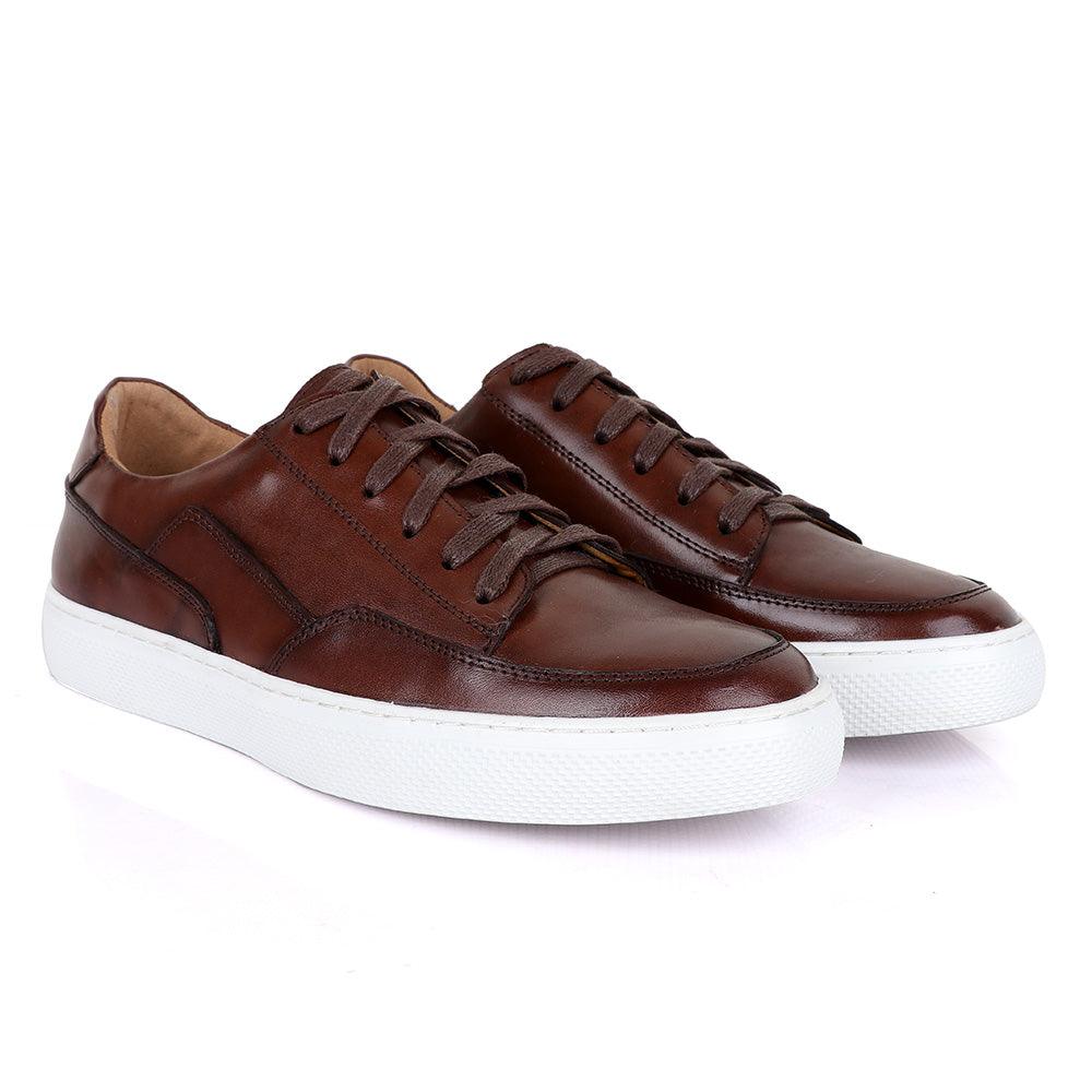 Terry Taylors Cooperate Oxford Brown Sneaker Shoe - Obeezi