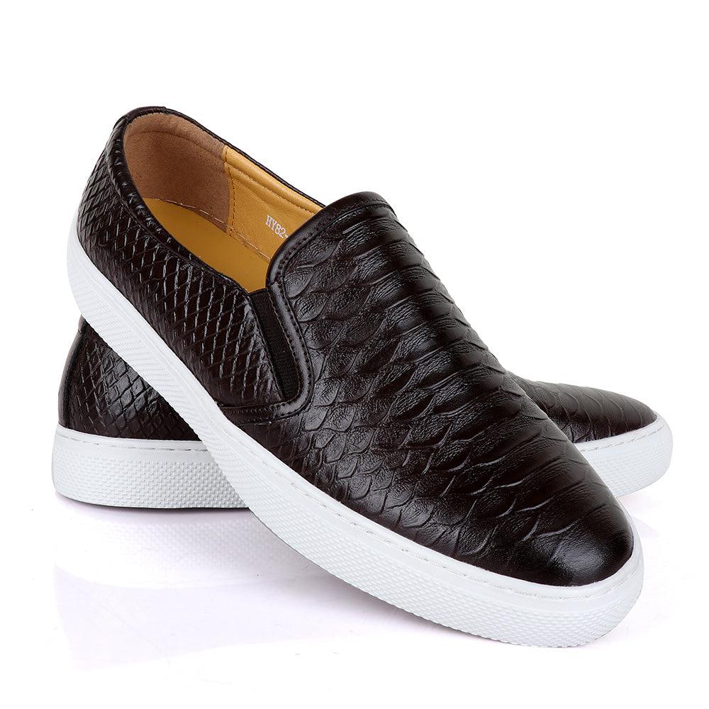 Terry Taylors Core Corporate Sneaker-Coffee - Obeezi