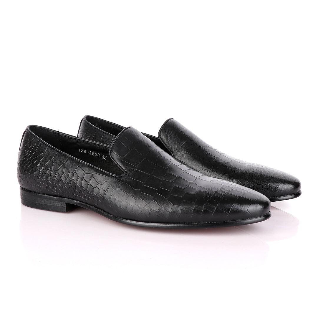 Terry Taylors Croc Skin Leather Formal Loafers. - Obeezi