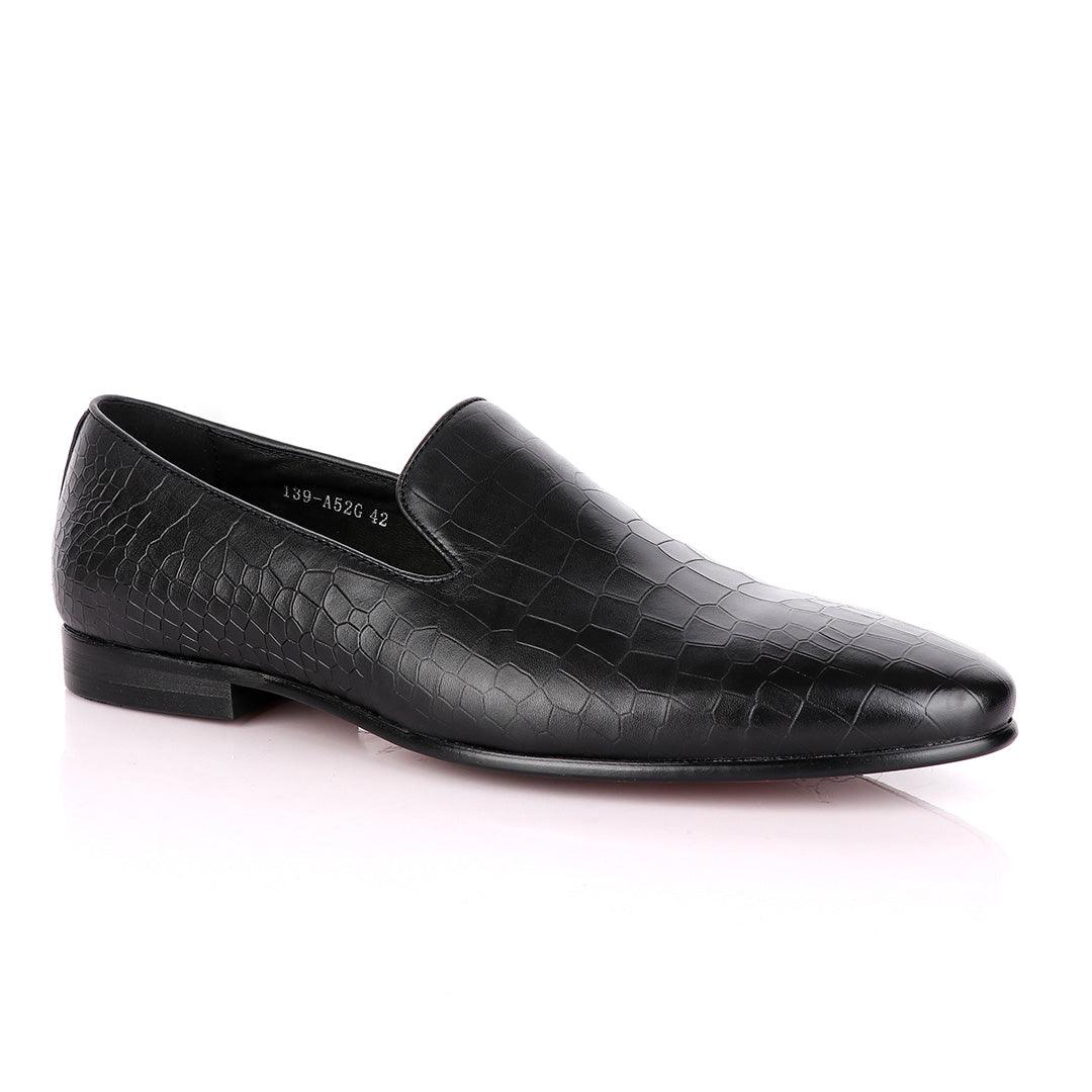 Terry Taylors Croc Skin Leather Formal Loafers. - Obeezi