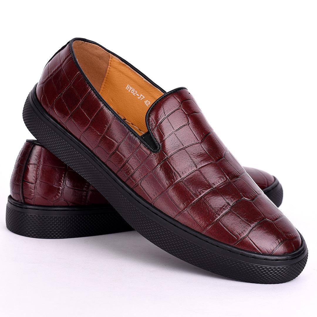 Terry Taylors Crocodile Leather Men's Sneaker Shoe - Obeezi.com