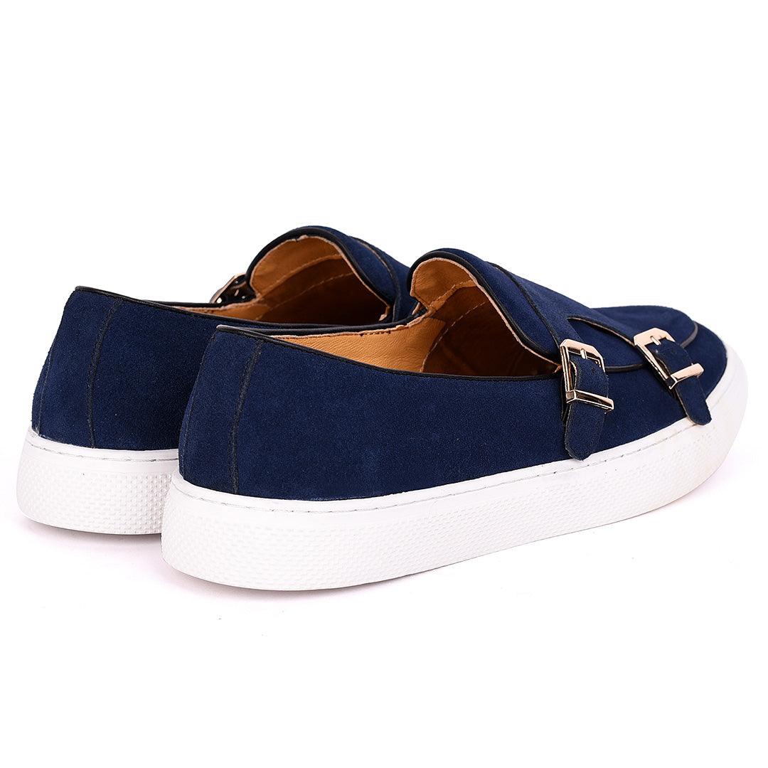 Terry Taylors Double Monk Strap Men's Sneaker Shoe- Blue - Obeezi.com