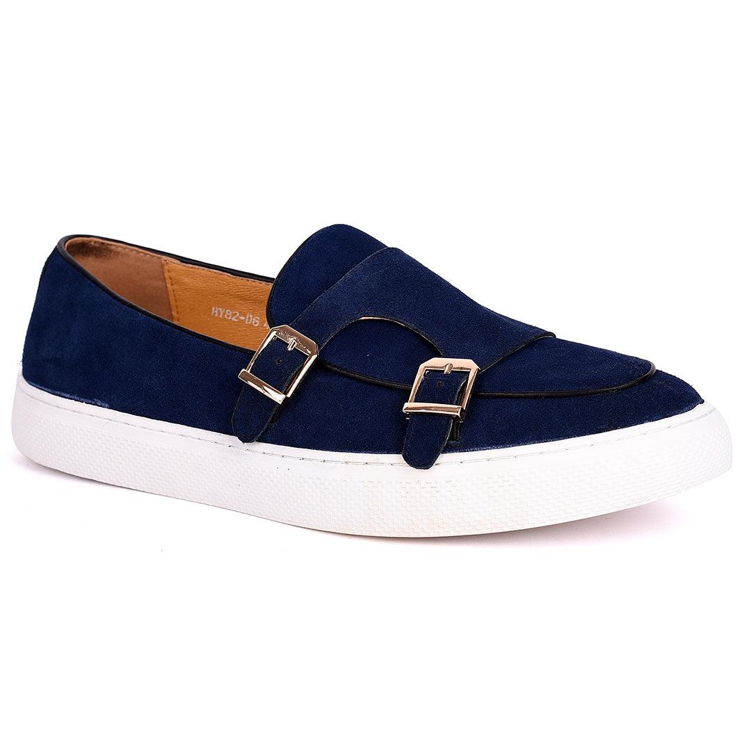 Terry Taylors Double Monk Strap Men's Sneaker Shoe- Blue - Obeezi.com