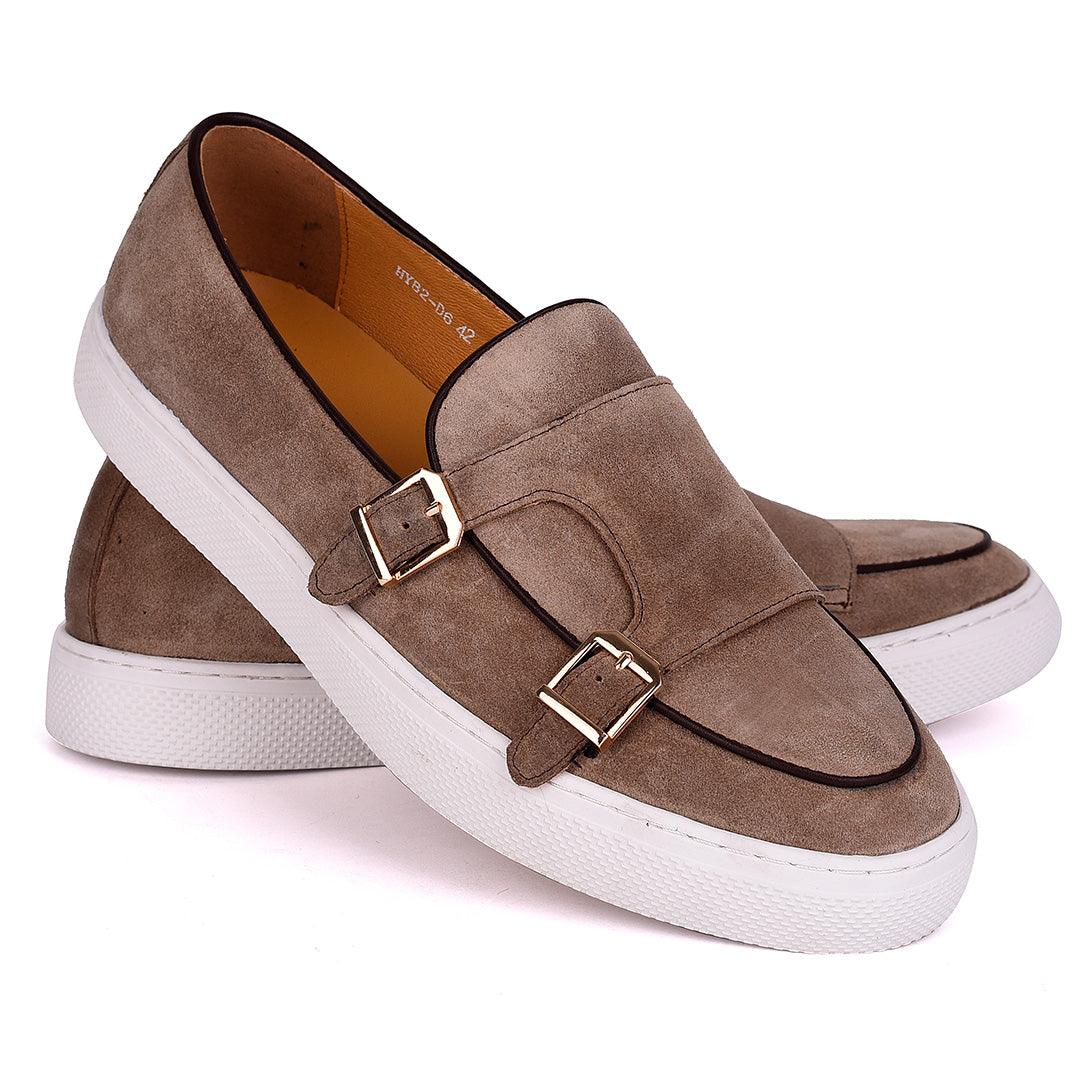 Terry Taylors Double Monk Strap Men's Sneaker Shoe- Grey - Obeezi.com