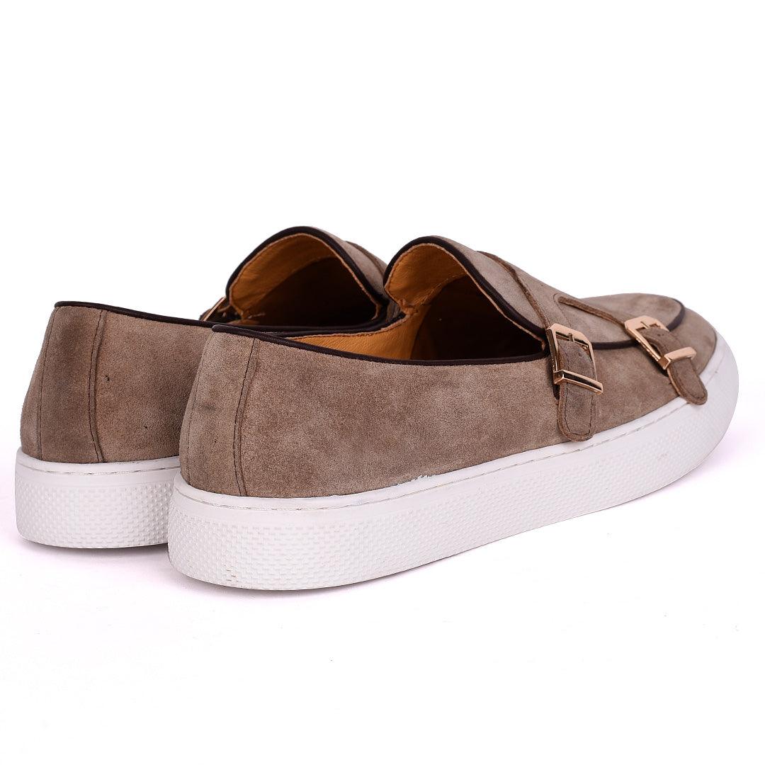 Terry Taylors Double Monk Strap Men's Sneaker Shoe- Grey - Obeezi.com