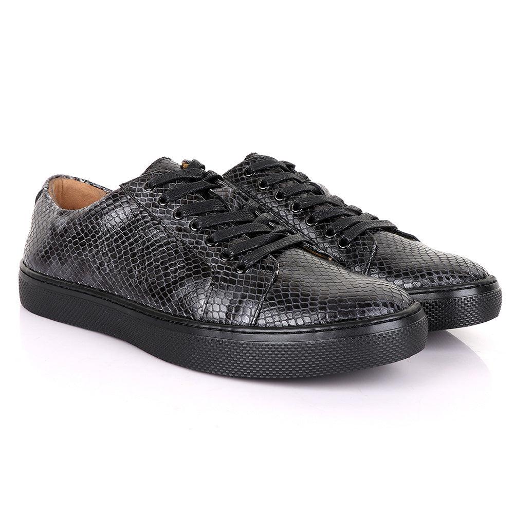 Terry Taylors Exotic Oxford Grey Leather Shoe - Obeezi