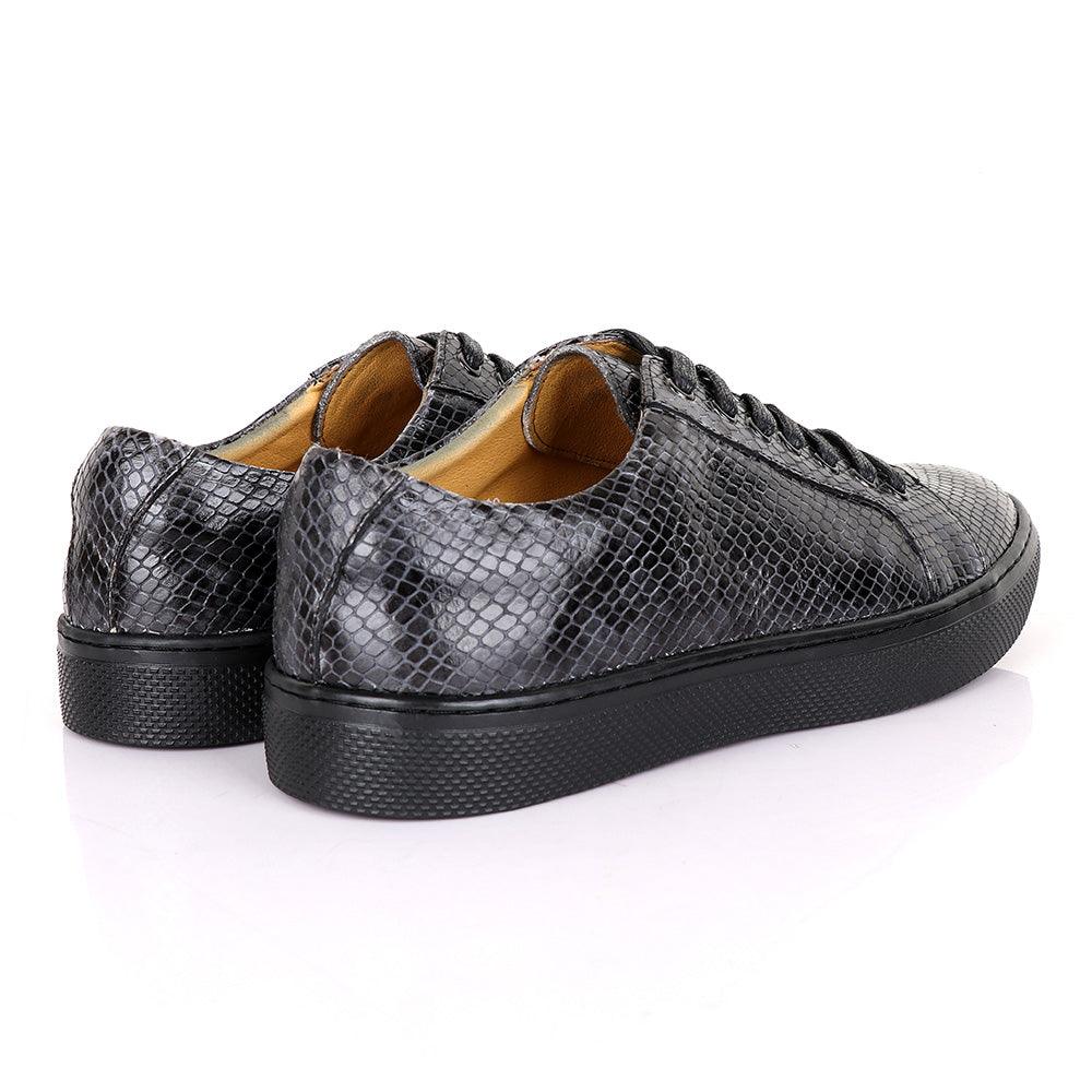 Terry Taylors Exotic Oxford Grey Leather Shoe - Obeezi