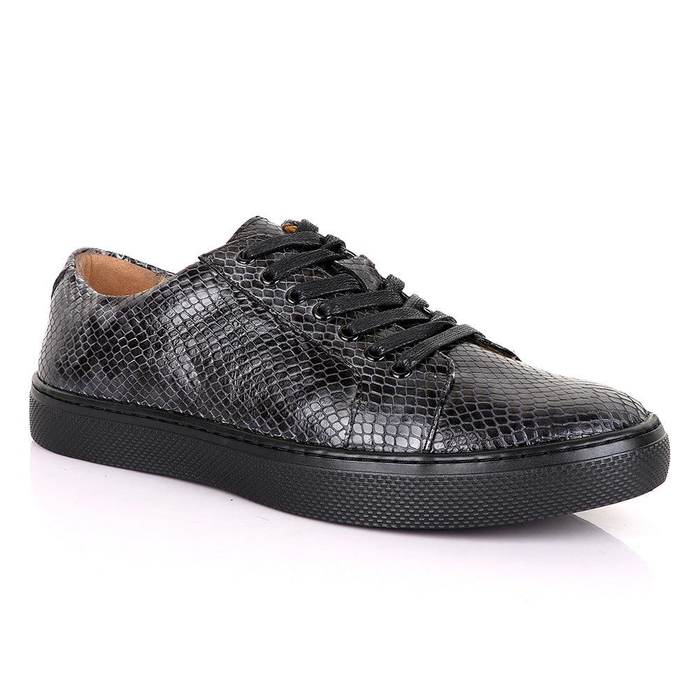 Terry Taylors Exotic Oxford Grey Leather Shoe - Obeezi