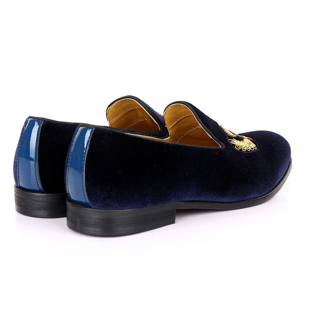 Terry Taylors Exotic Suede Crown Gold Shoe - Obeezi