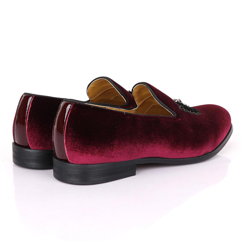 Terry Taylors Exotic Suede Crown Red Shoe - Obeezi