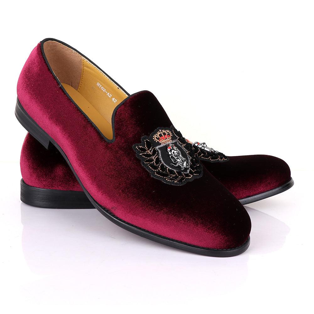 Terry Taylors Exotic Suede Crown Red Shoe - Obeezi