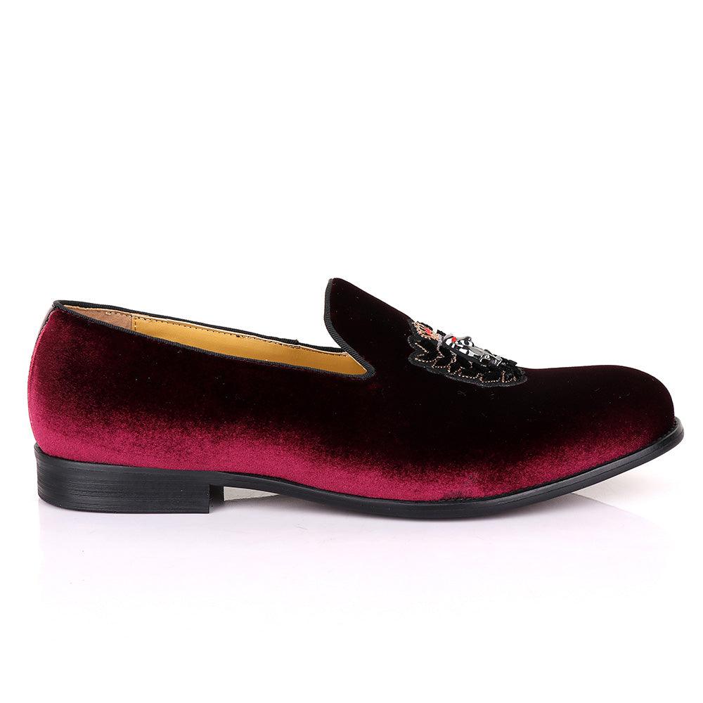 Terry Taylors Exotic Suede Crown Red Shoe - Obeezi